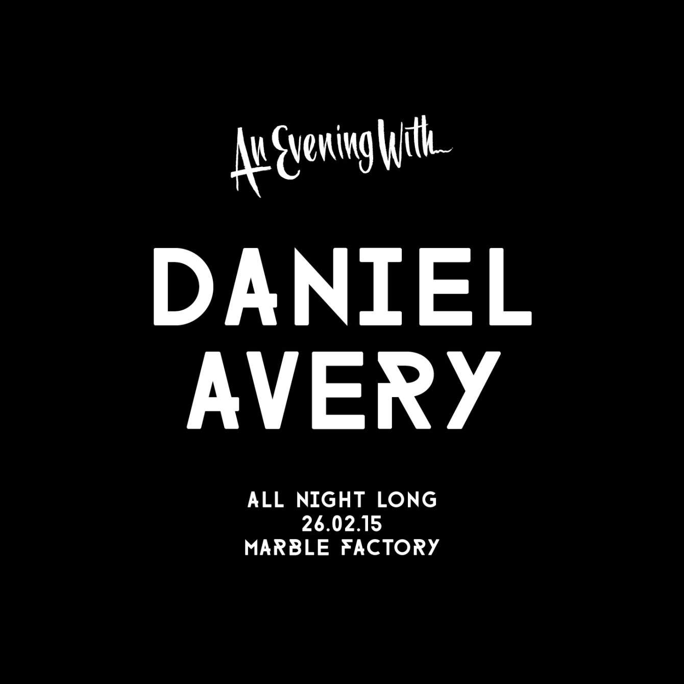 An Evening Wtith Daniel Avery - Página frontal