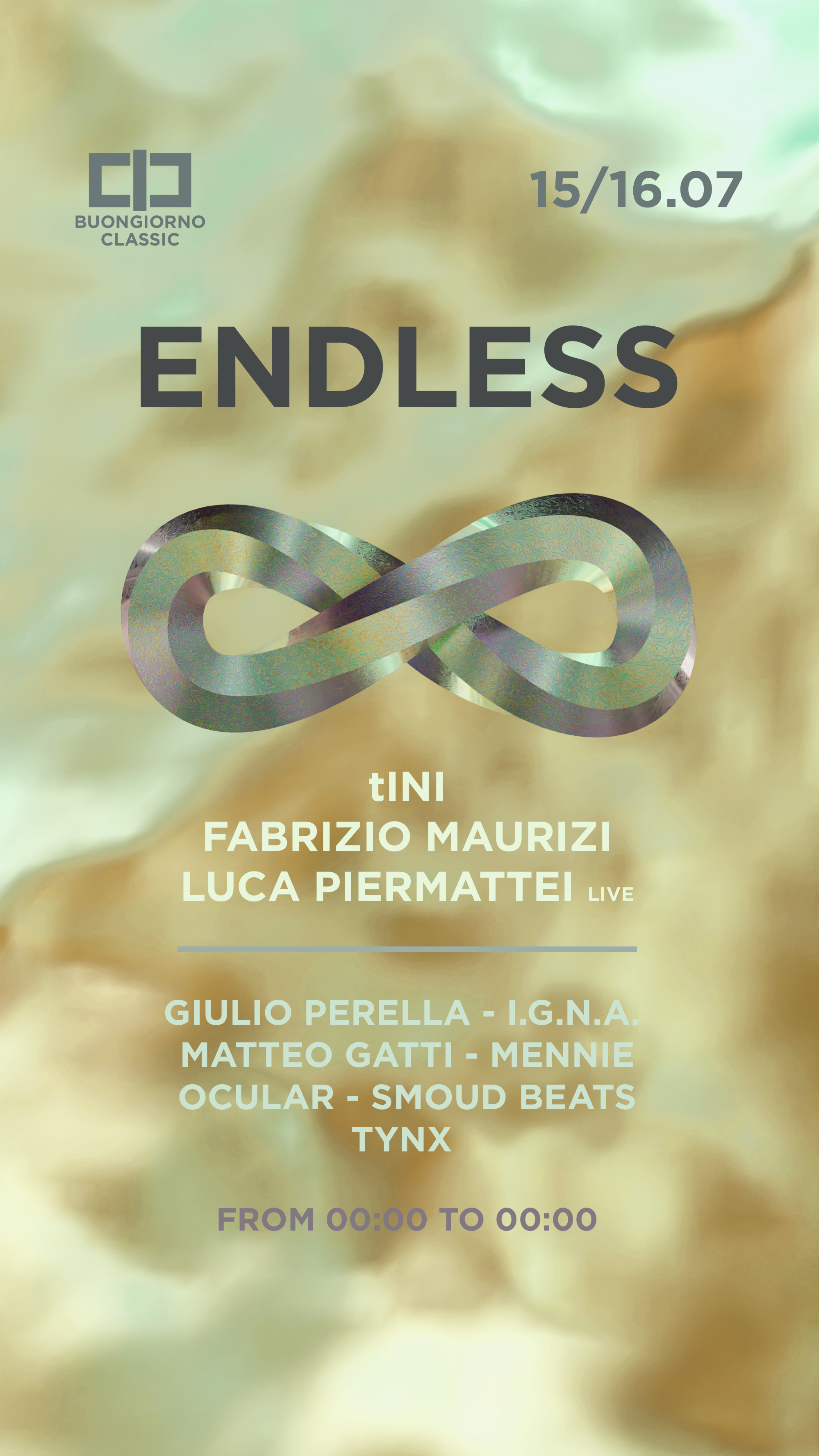 ENDLESS ∞ tINI - Fabrizio Maurizi - Luca Piermattei Live - フライヤー表