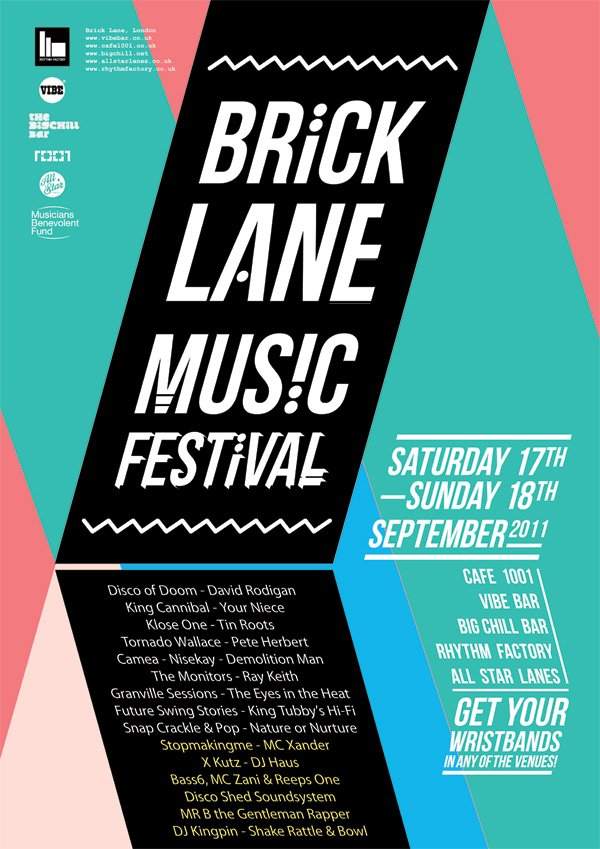 Brick Lane Music Festival 2011 - フライヤー表