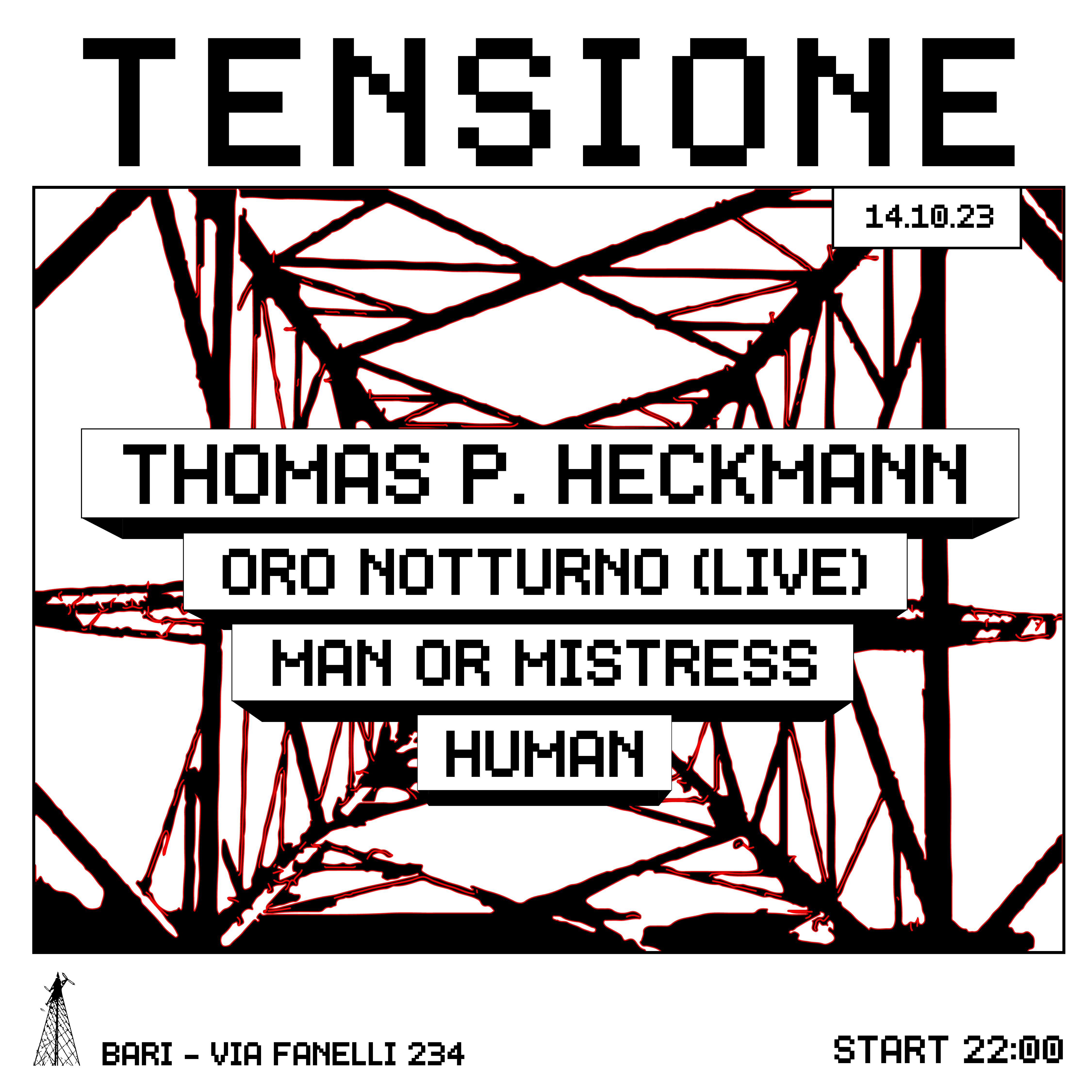 TENSIONE invites Thomas P Heckmann - フライヤー表