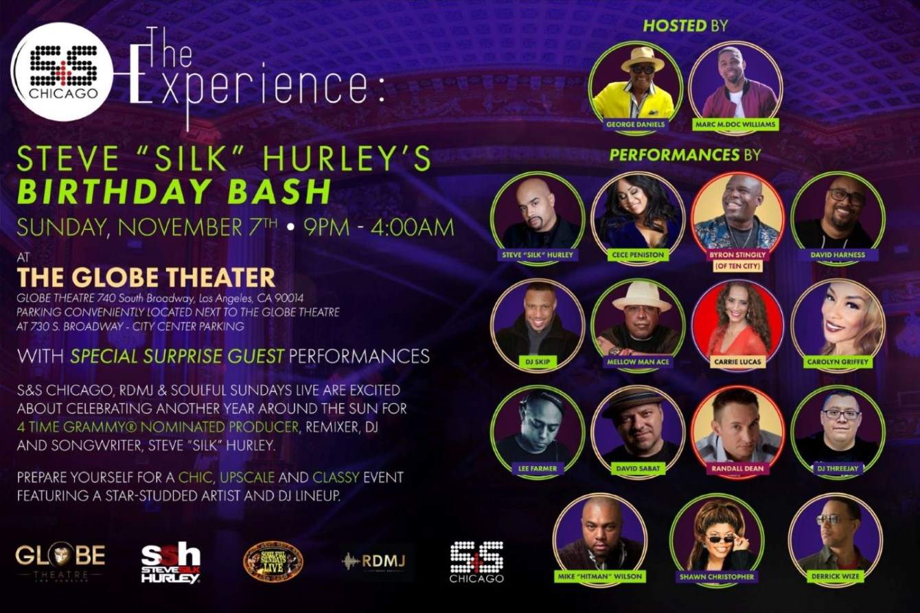 Steve 'Silk' Hurley Birthday Bash with Cece Peniston with Special Guests - フライヤー表