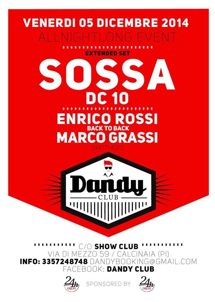 Dandy Club Pres. Sossa + Enrico Rossi & Marco Grassi - Página trasera