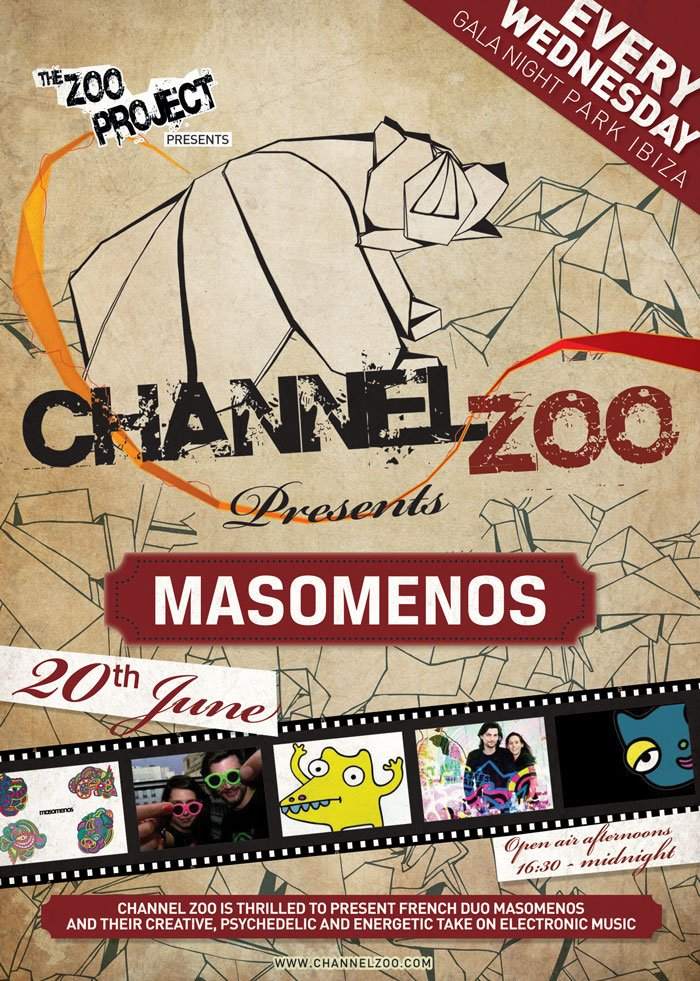 Channel Zoo presents Masomenos - Página frontal