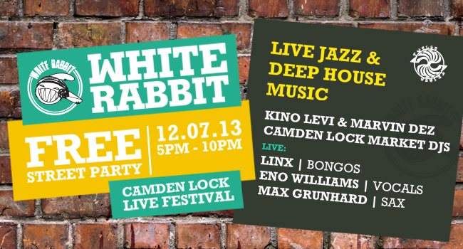White Rabbit Free Street Party en Camden Lock Market, London