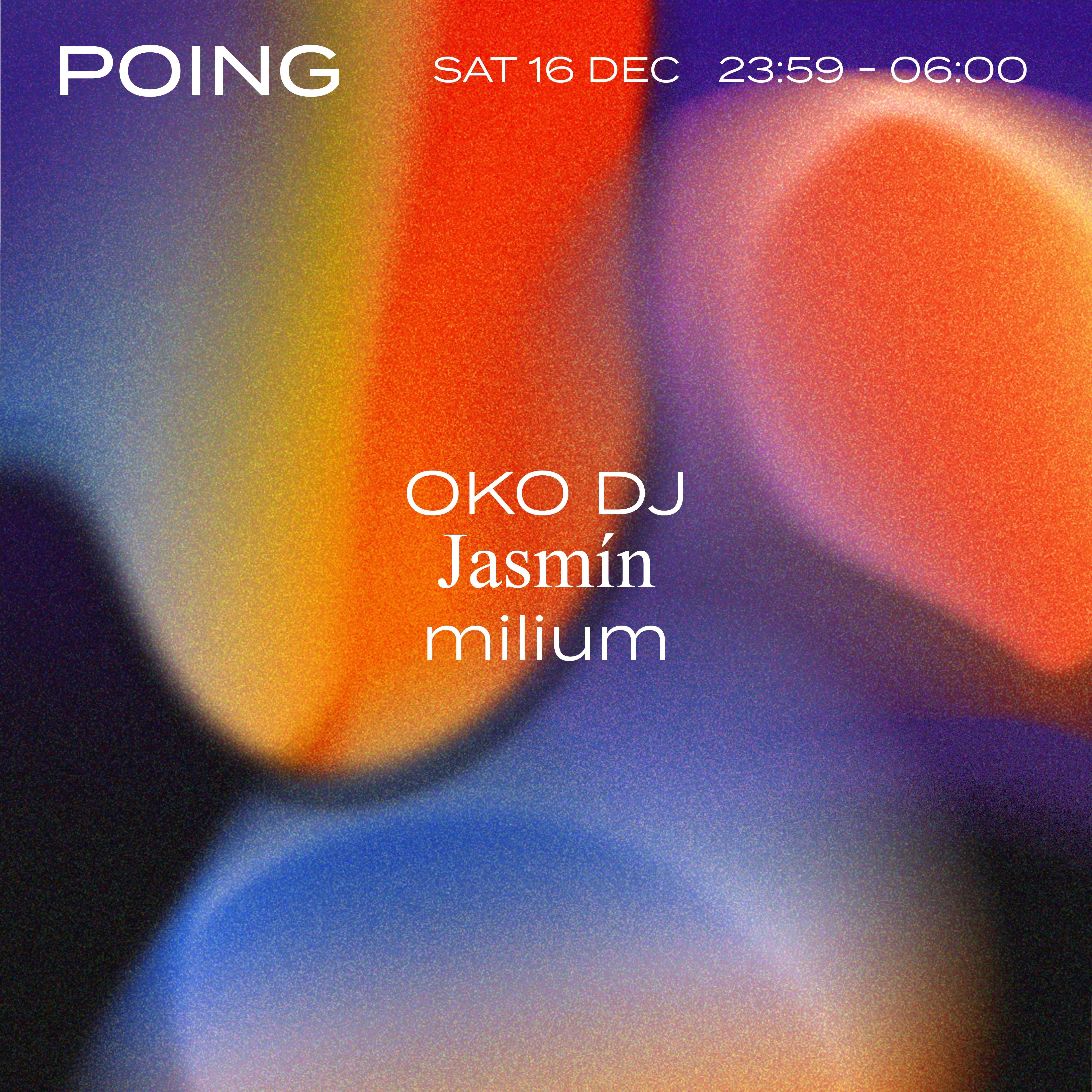 POING: OKO DJ / Jasmin / Milium - フライヤー表