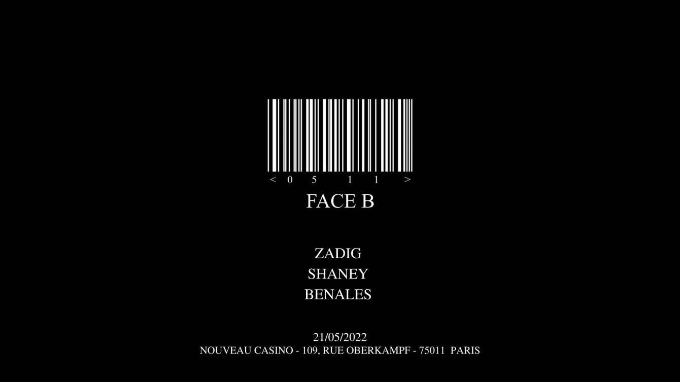 [RESCHEDULED] Face B #000: Benales Zadig Shaney - Página frontal
