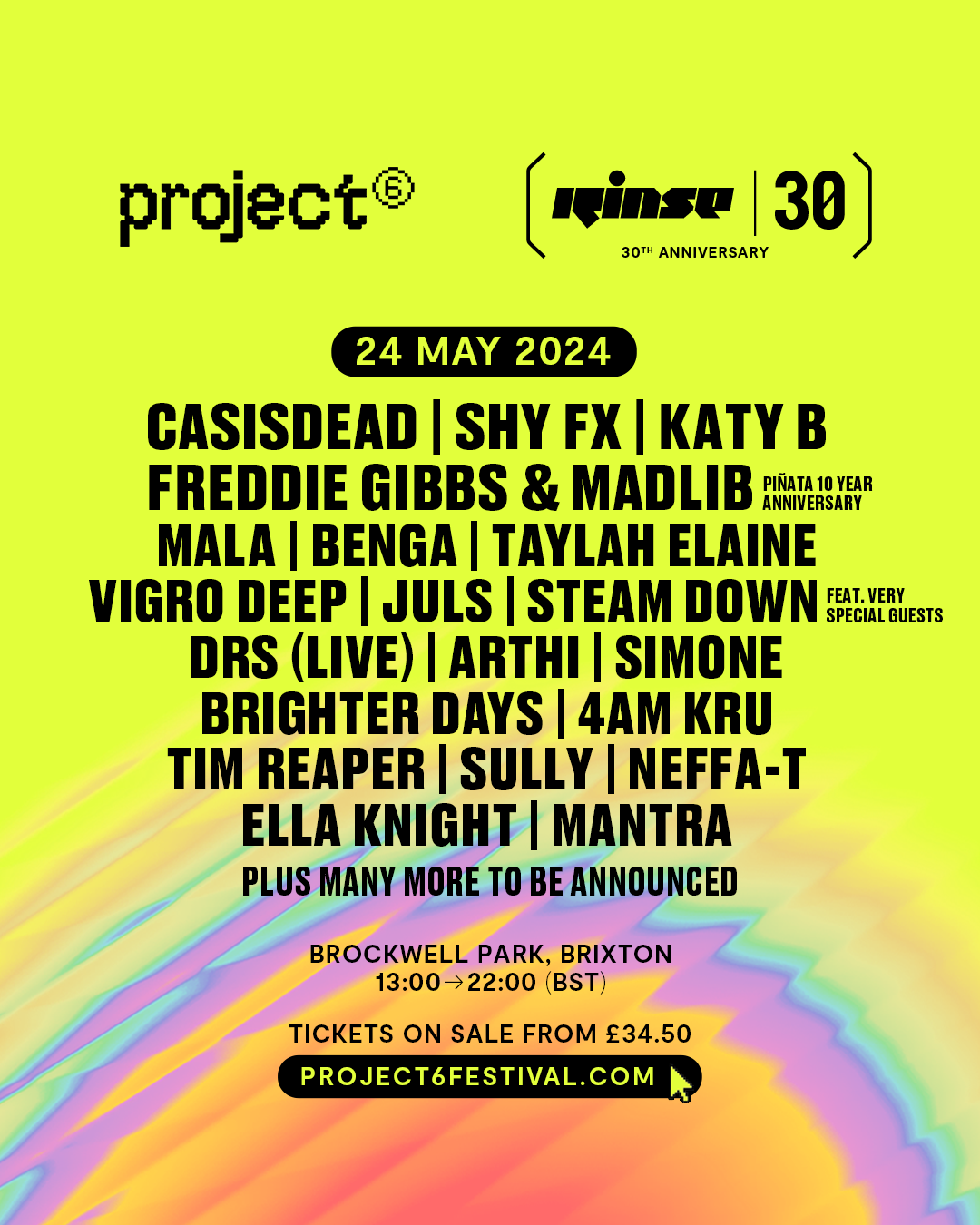 Project 6 Festival 2024 / Rinse FM 30th Anniversary at Brockwell Park