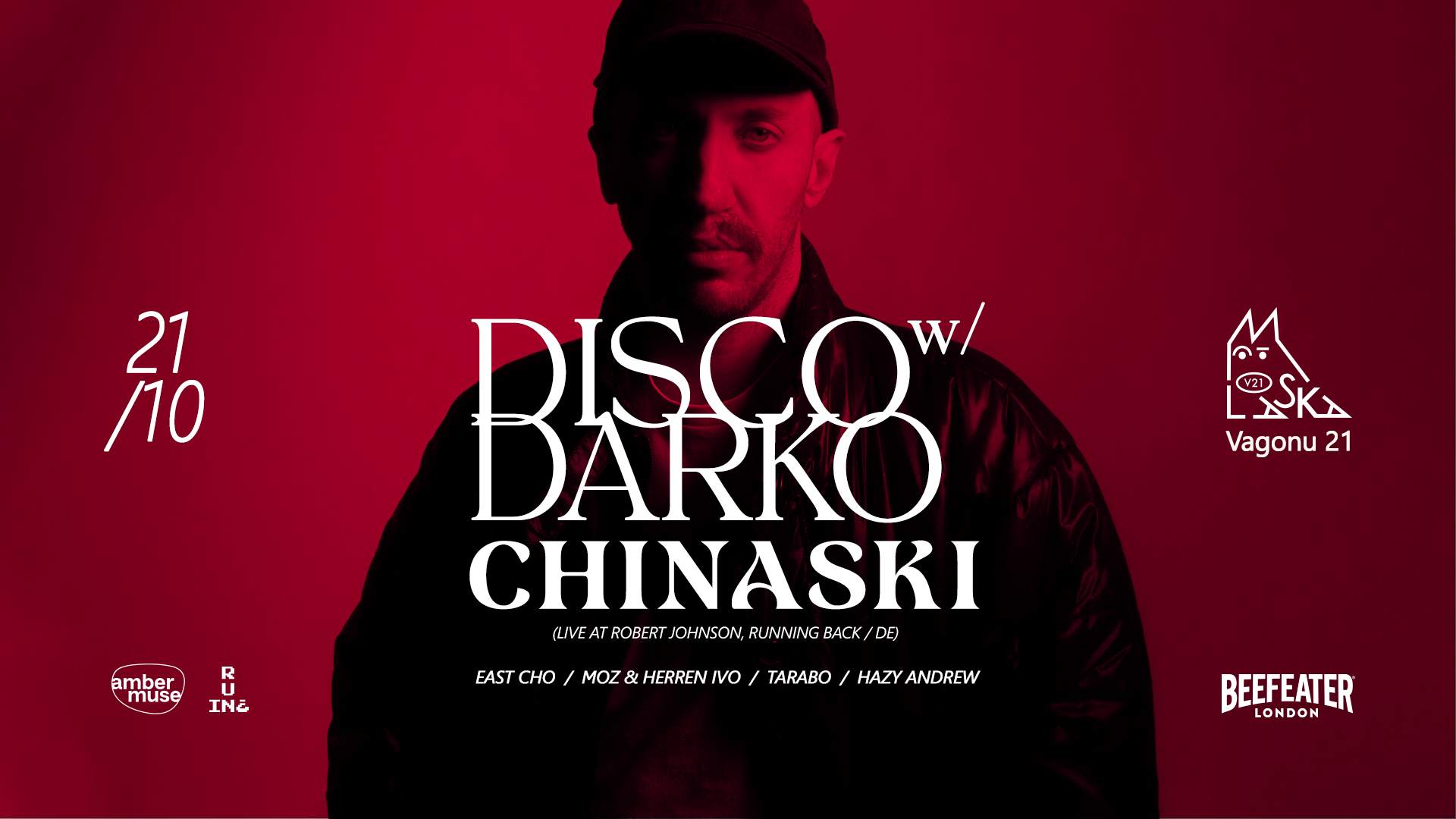 Disco Darko with Chinaski (Live At Robert Johnson/DE) - フライヤー表