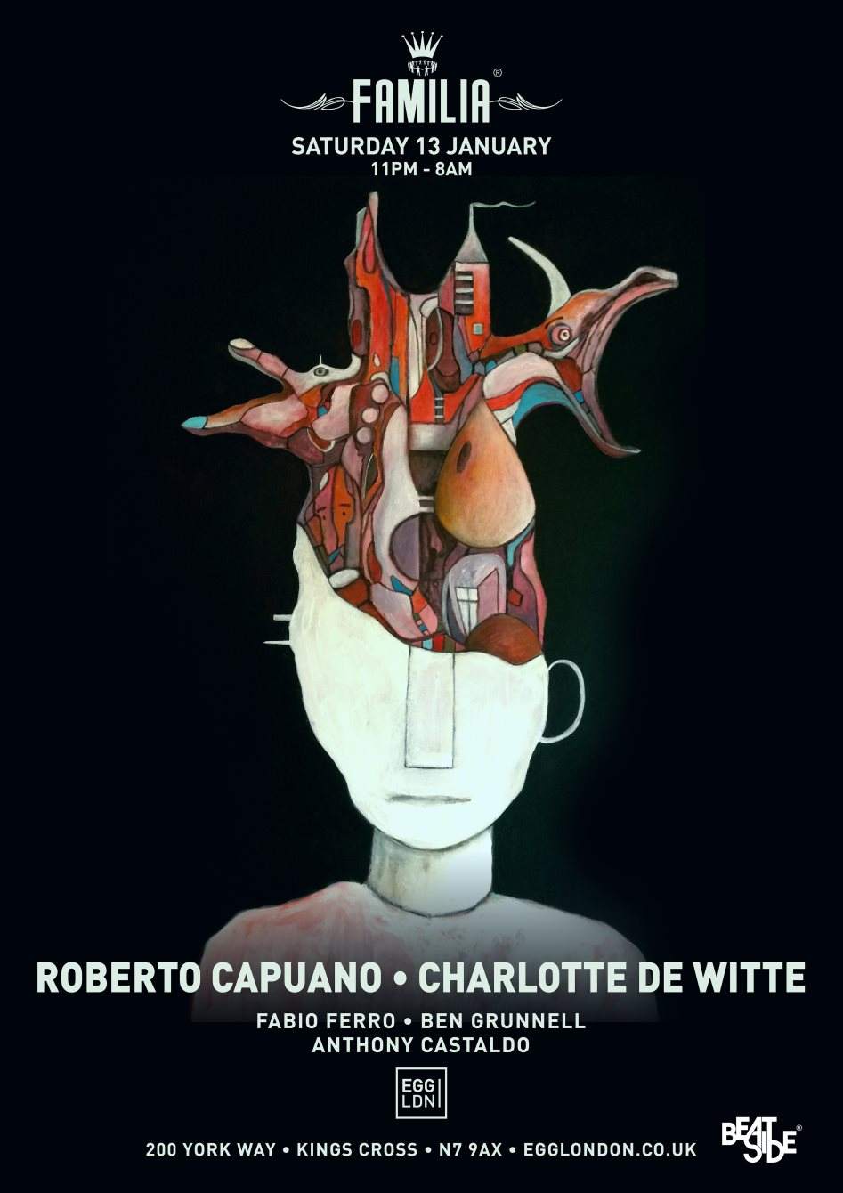 Familia: Charlotte de Witte & Roberto Capuano - フライヤー表