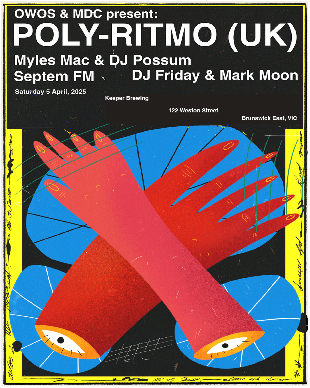 OWOS & MDC PRES Poly-Ritmo (UK) at Keeper Upstairs, Melbourne
