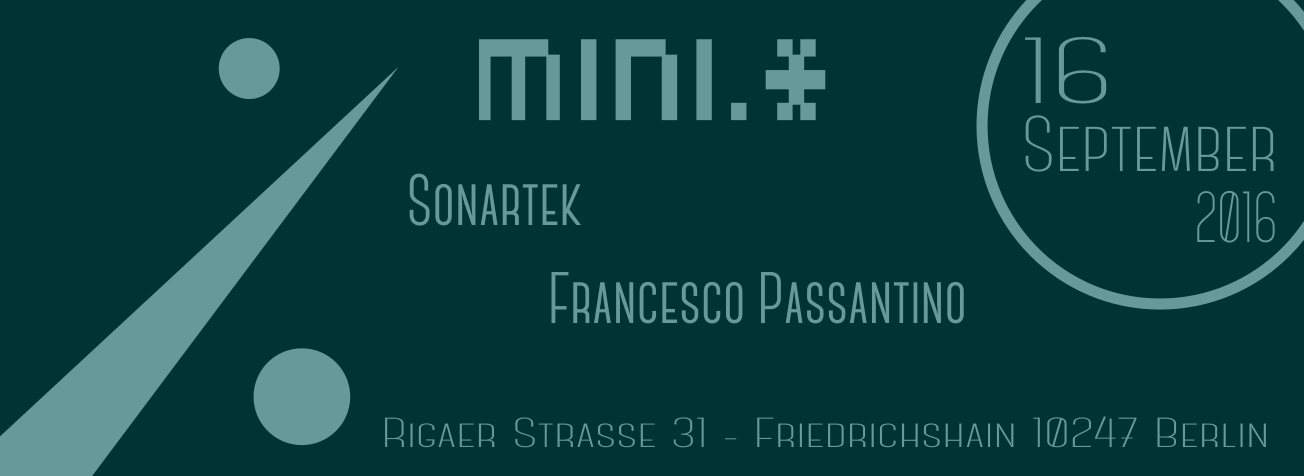 Roundqubemusik mit Francesco Passantino & Sonartek - フライヤー表