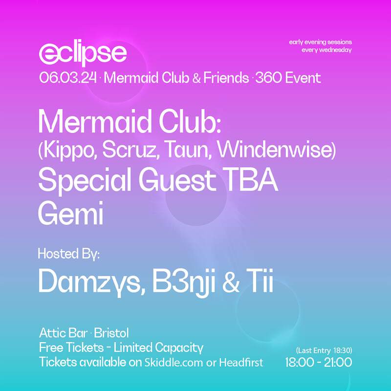 Eclipse Bristol 005: Mermaid Club & Friends - フライヤー表