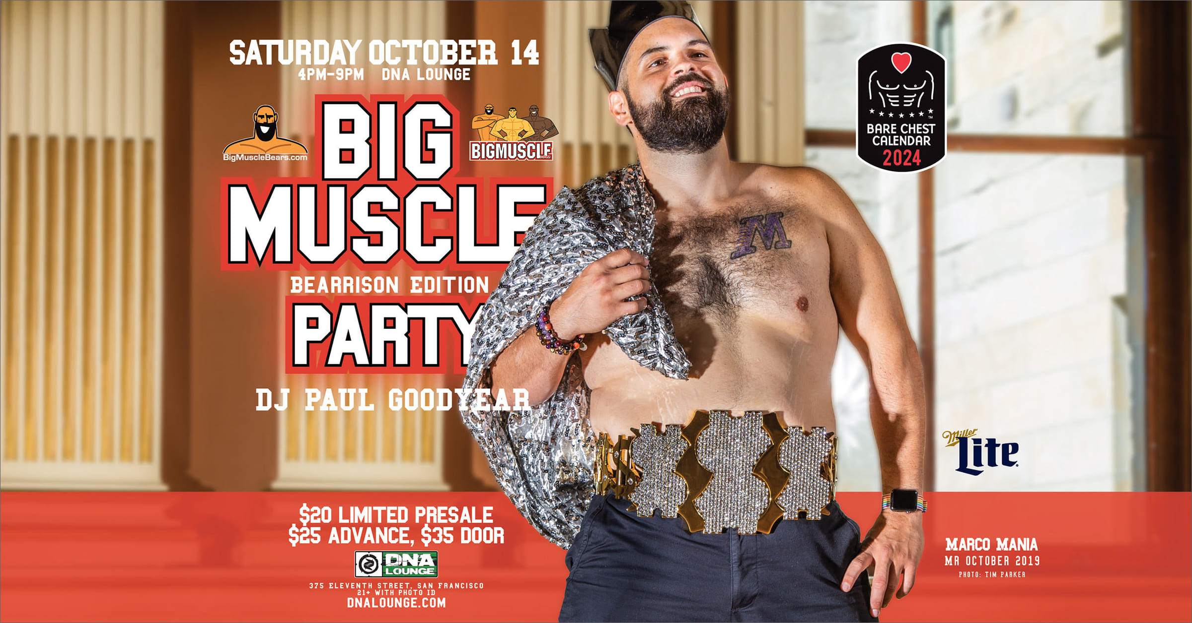 BIG MUSCLE PARTY: BEARRISON EDITION - フライヤー表