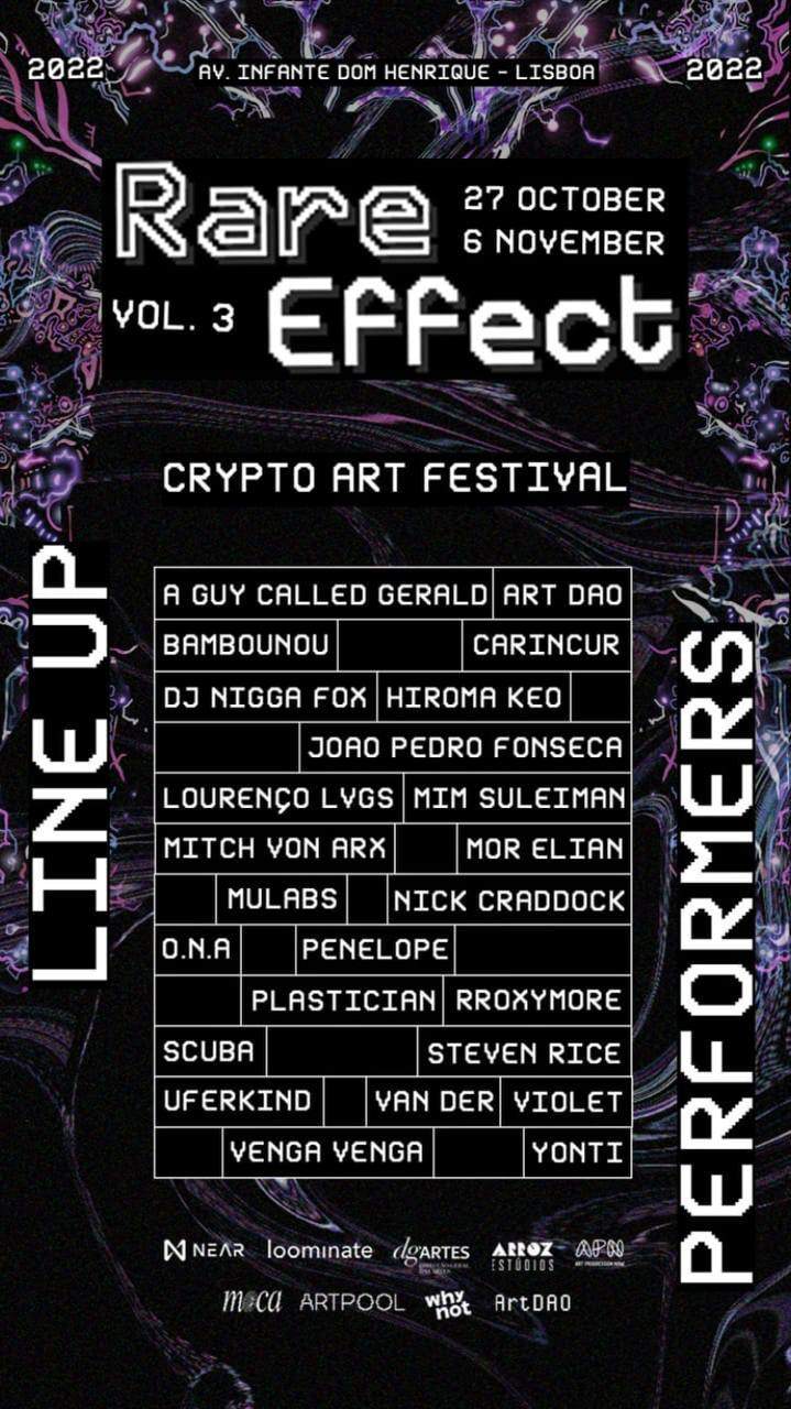 Rare Effect Volume 3- Crypto Art Festival - フライヤー裏