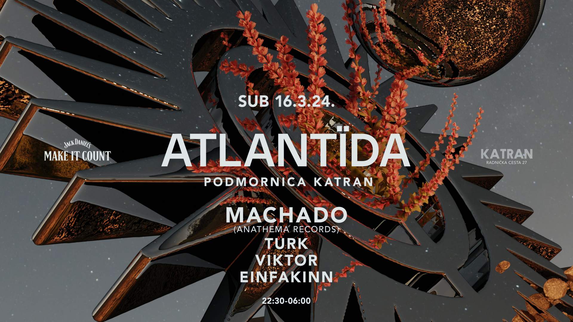 ATLANTIDA with Machado - Podmornica Katran - フライヤー表