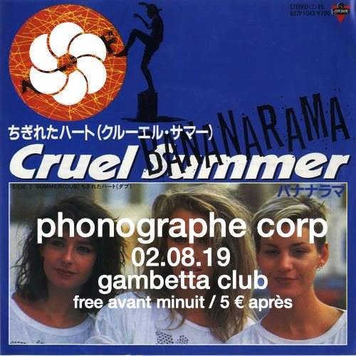Cruel Summer • Phonographe Corp All Night Long - Página frontal