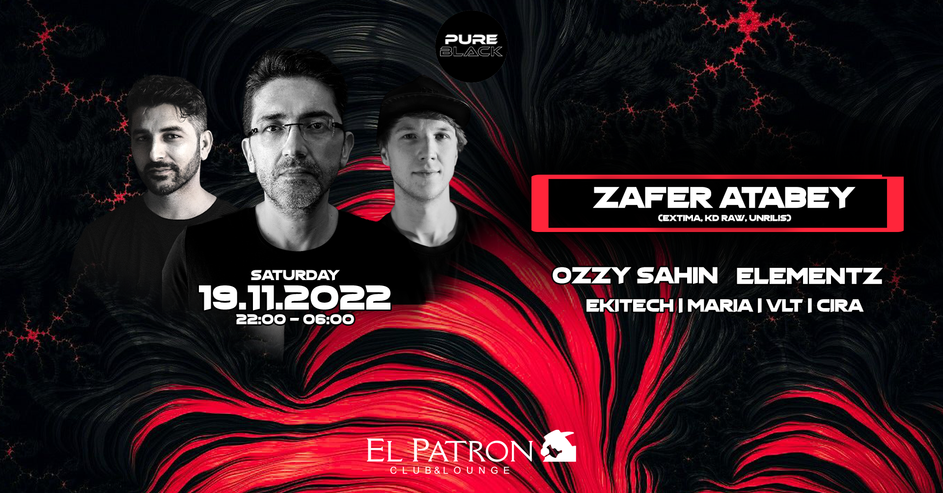 Pure Black presents: Zafer Atabey, Ozzy Sahin & Elementz - Página frontal