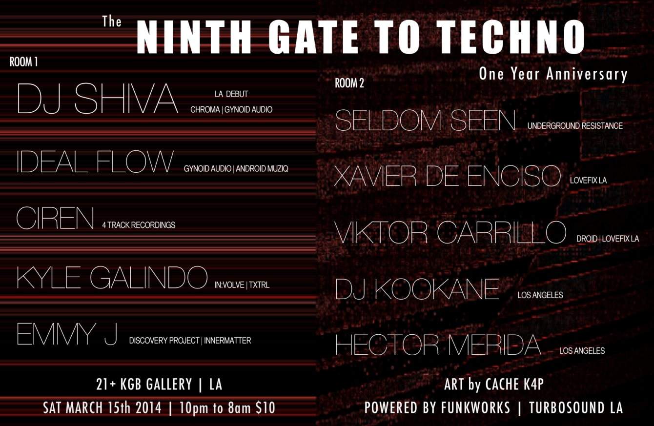 The Ninth Gate to Techno One Year Anniversary - Página frontal