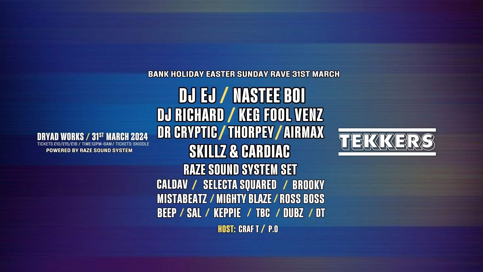 Tekkers Bank Holiday Easter Sunday Rave - フライヤー表