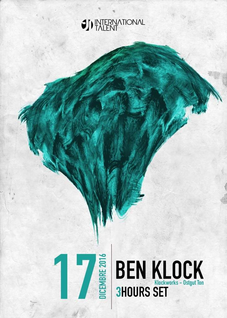 Ben Klock (3hrs set), Aaron Bessemer, Lerio Corrado - フライヤー表