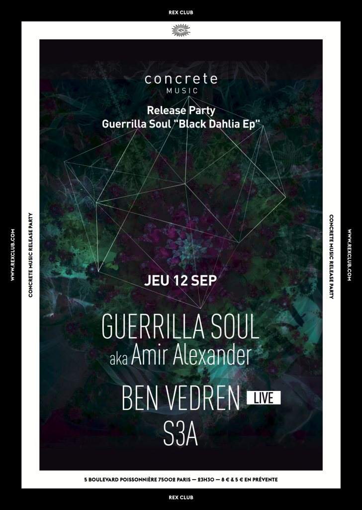 Concrete Music 'Black Dahlia Ep' Release Party: Amir Alexander, Ben Vedren Live, S3A - Página frontal