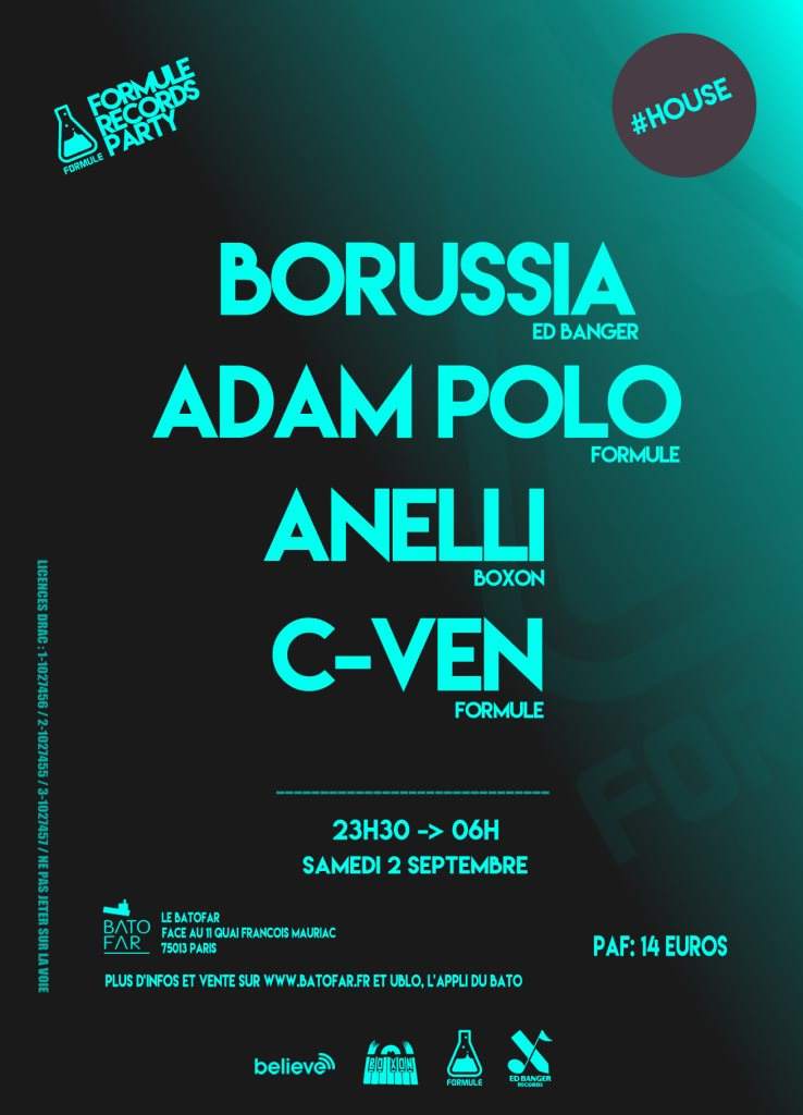 Formule Party with Borussia, Adam Polo, Anelli, C-ven - Página trasera