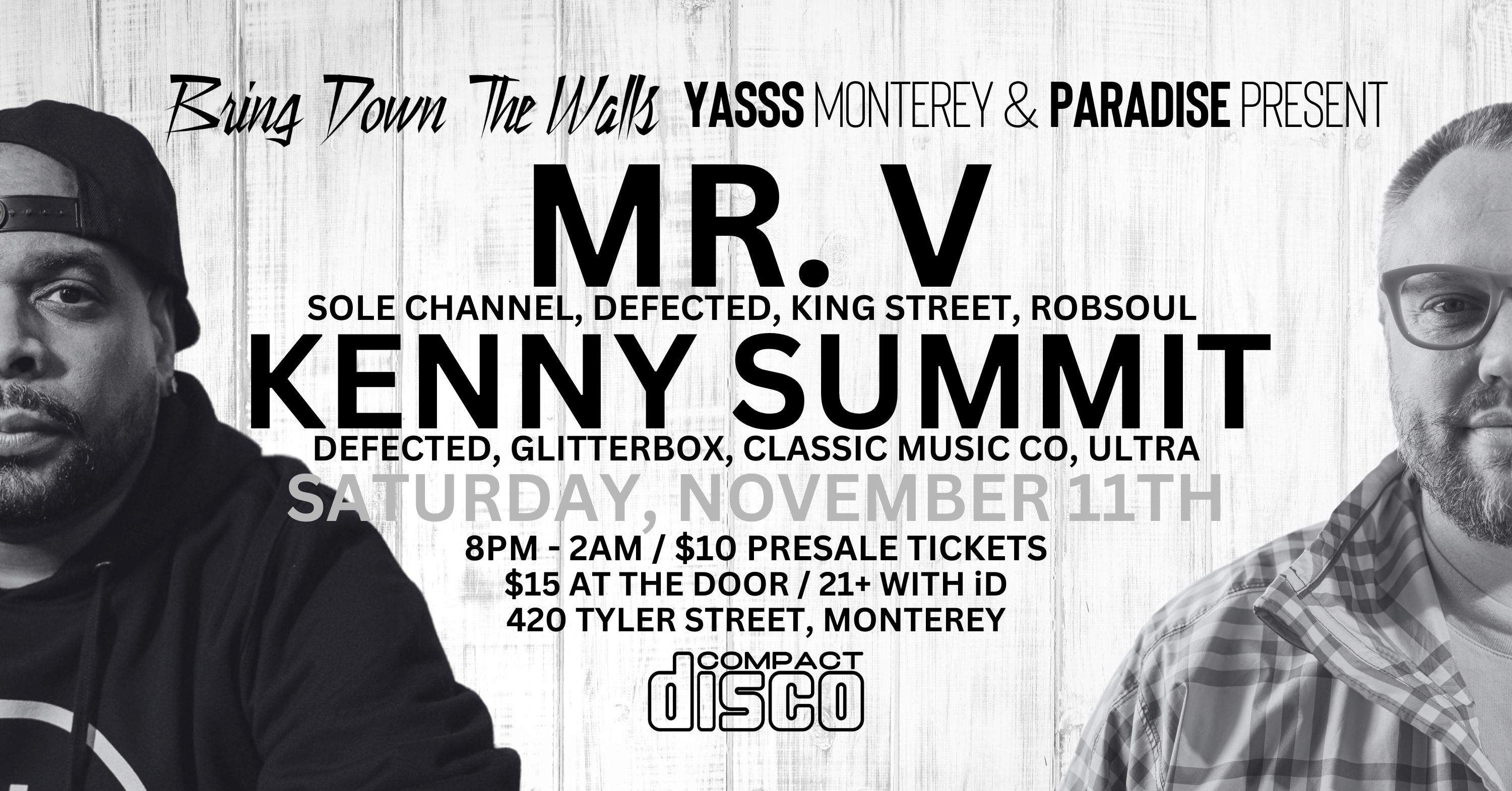 Mr V & Kenny Summit, Monterey - Página frontal
