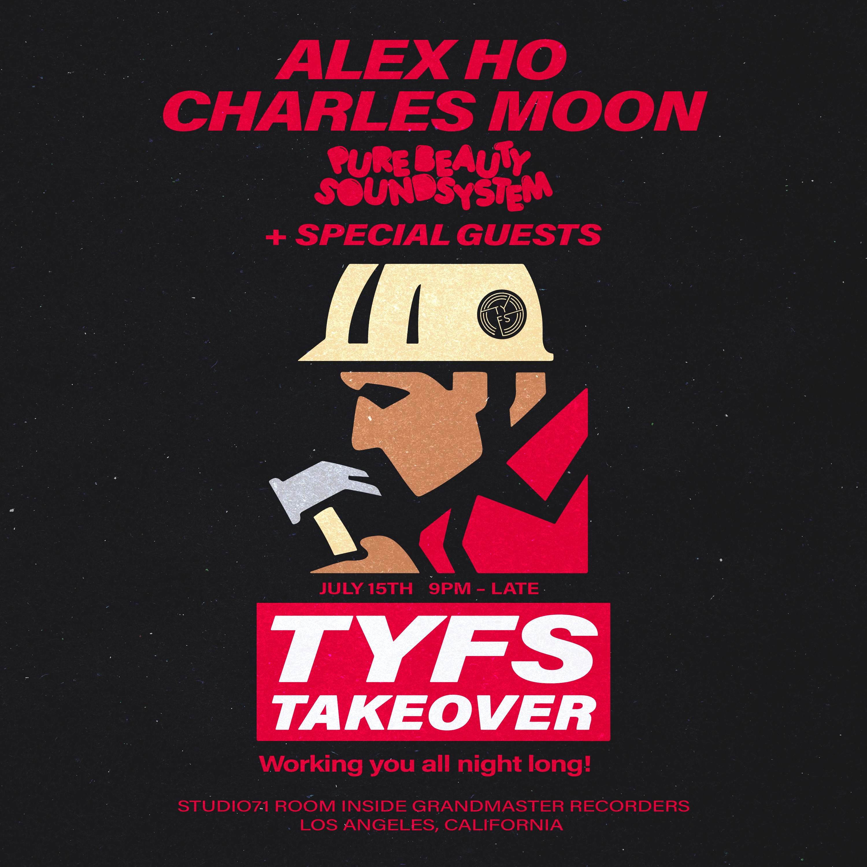 TYFS TAKEOVER with Alex Ho, Charles Moon, Pure Beauty Soundsystem + Special Guests - Página trasera