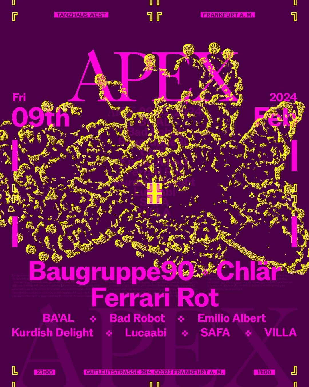 APEX with BAUGRUPPE90, Chlär, ferrari rot and may more - フライヤー表