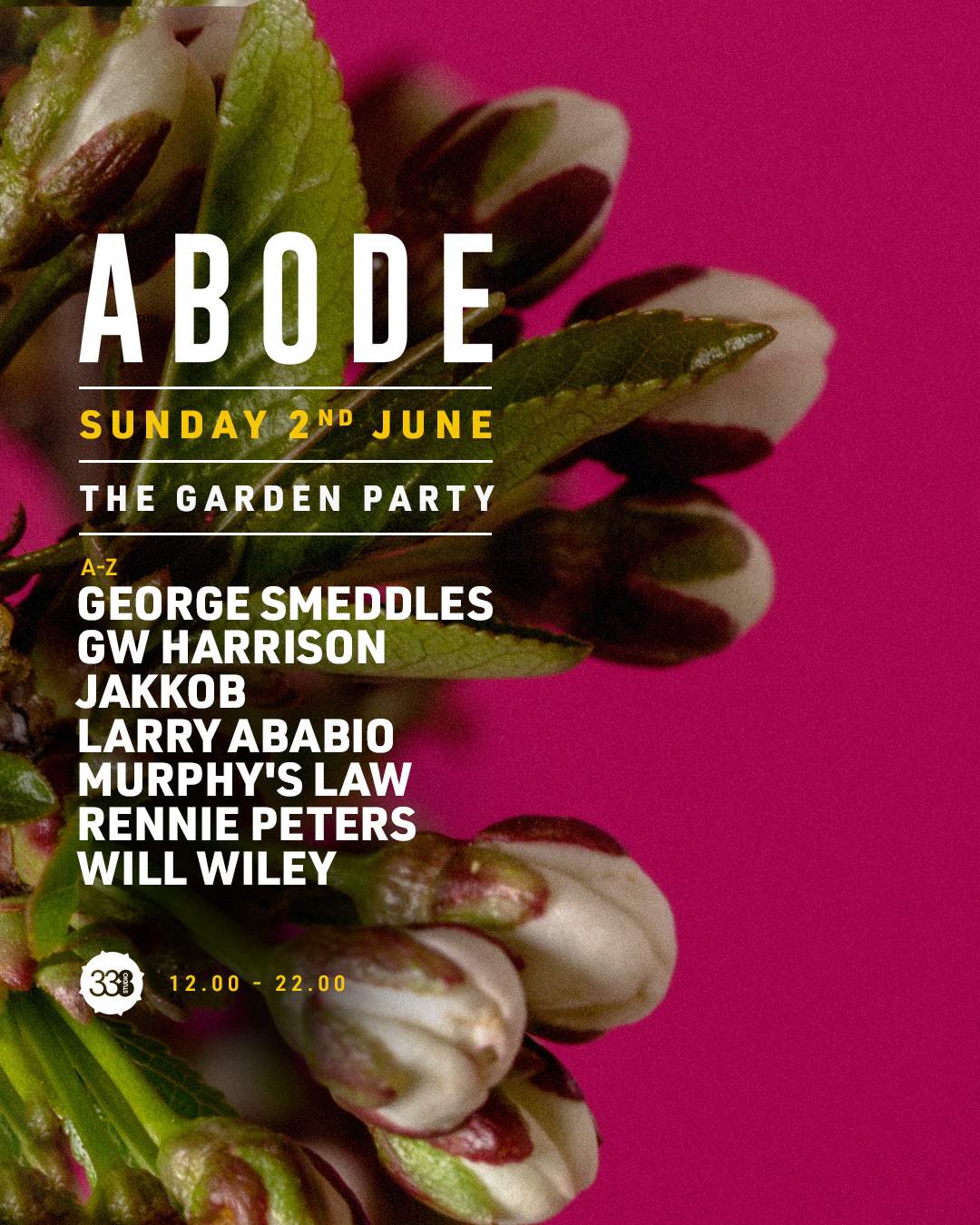 ABODE Summer Garden Party - フライヤー表
