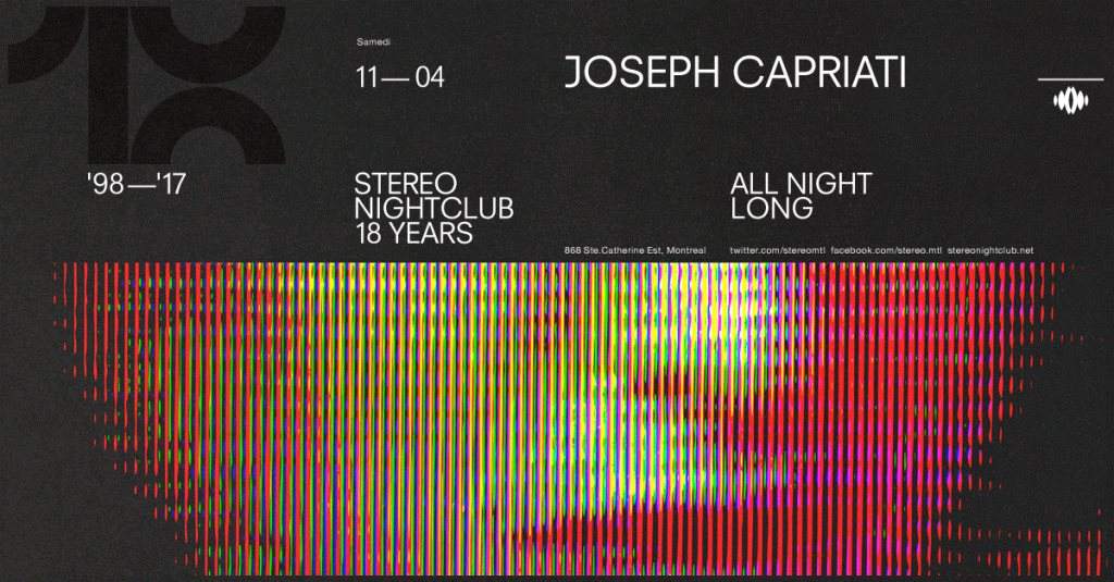 18 Yrs of Stereo: Joseph Capriati (All Night Long) - Página frontal