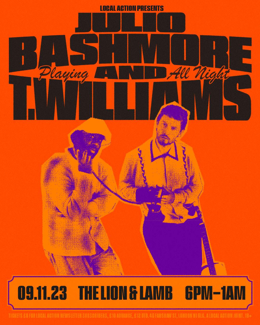Local Action: Julio Bashmore & T. Williams All Night - Página frontal