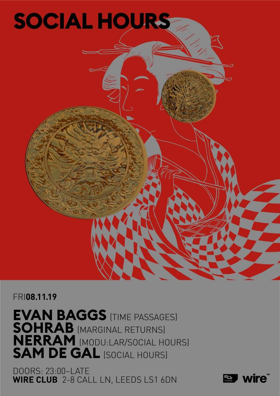 Social Hours with Evan Baggs & Sohrab - フライヤー裏