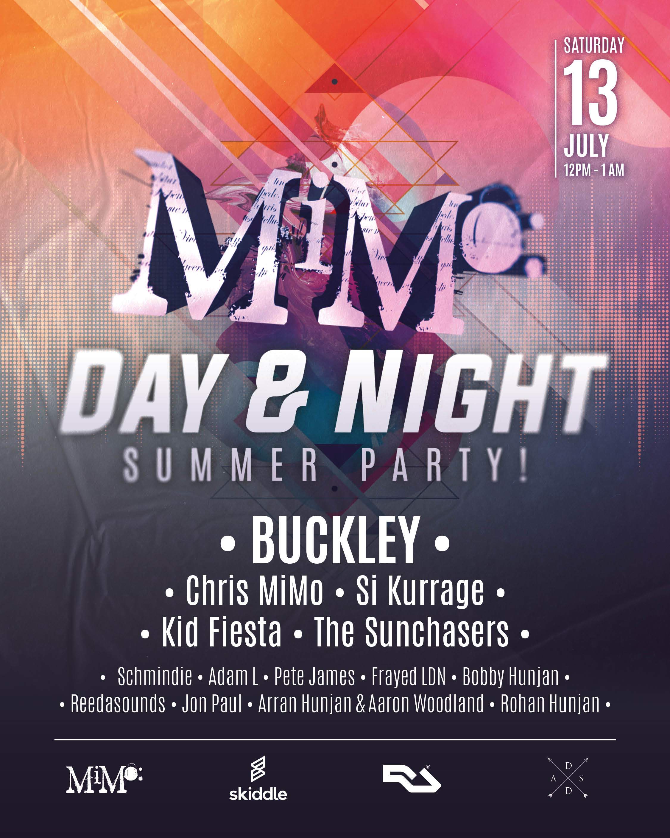 MiMo: Day & Night presents Buckley - フライヤー表