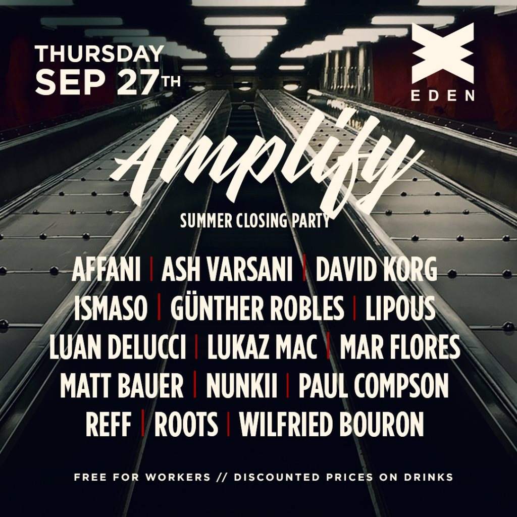 Amplify Ibiza Summer Closing Party 2018 - フライヤー表