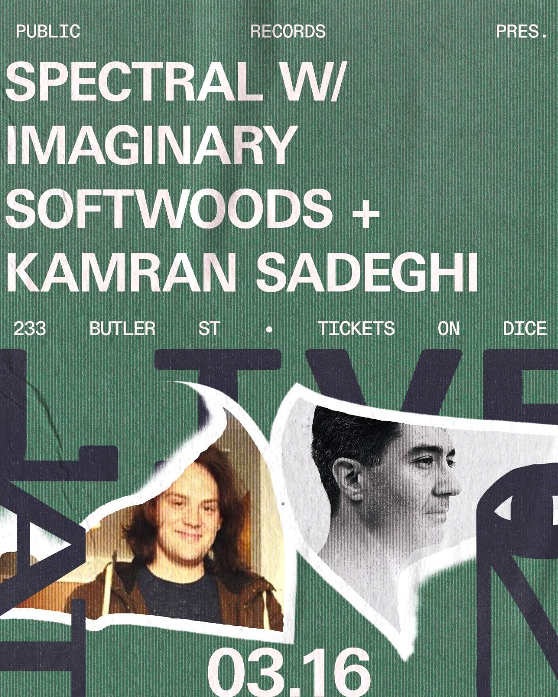 Spectral with Imaginary Softwoods + Kamran Sadeghi - フライヤー表