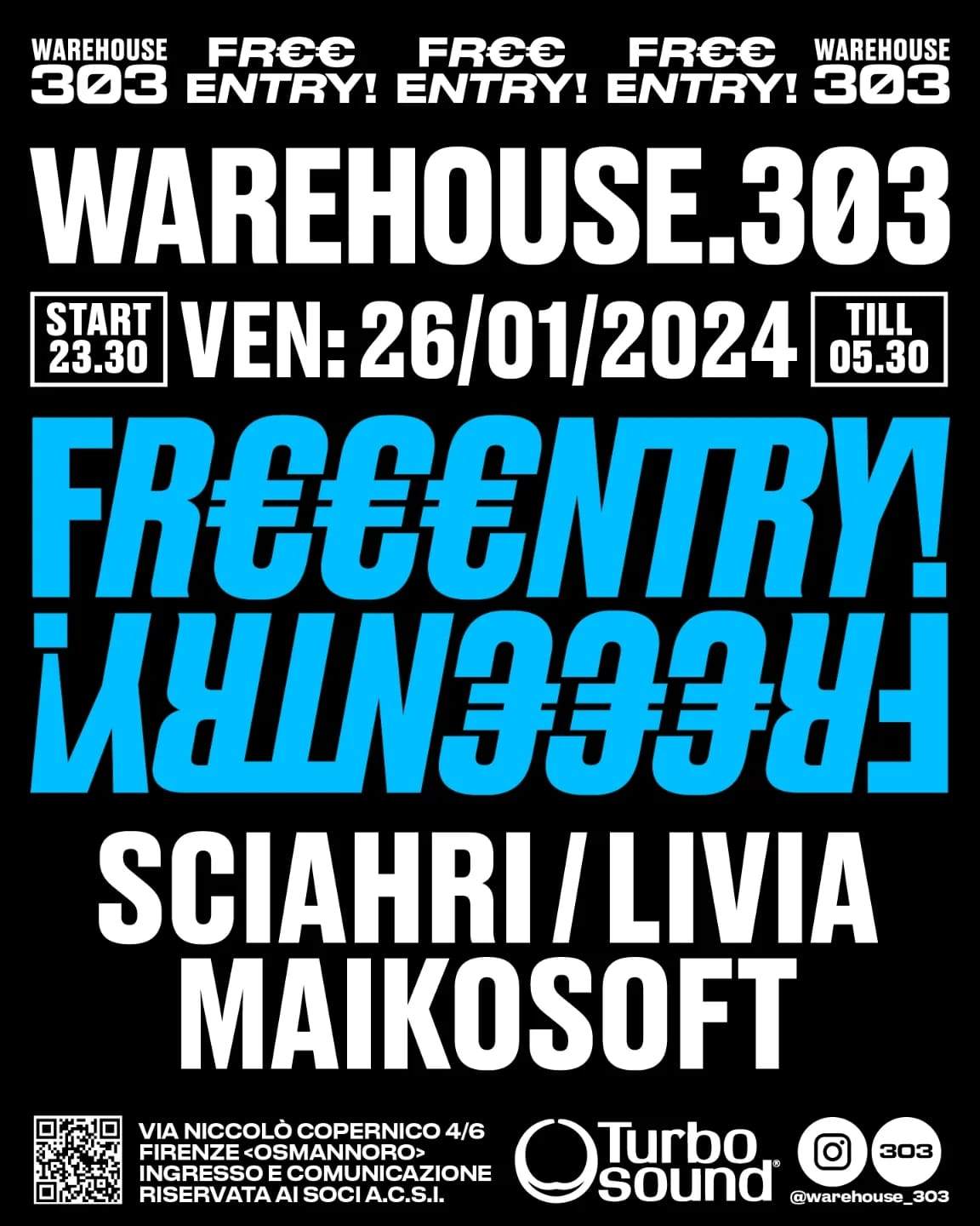 Warehouse303: Sciahri I Livia I Maikosoft - フライヤー表
