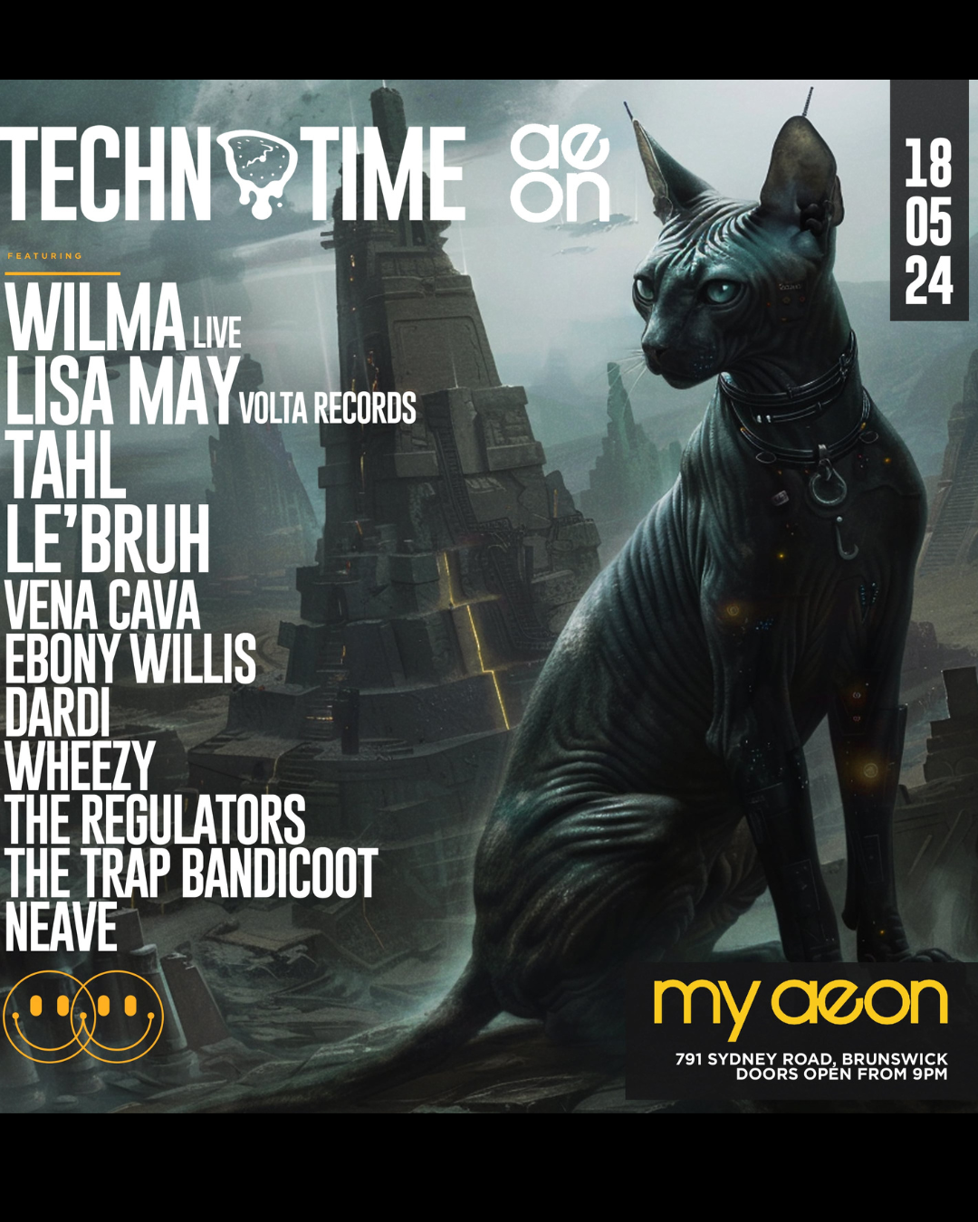 Techno Time May 18th - フライヤー表