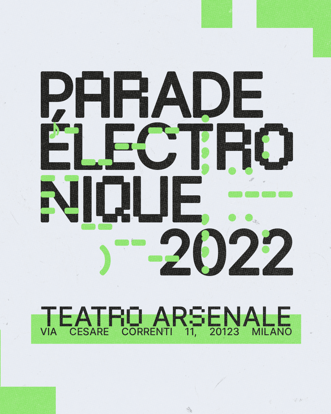 Valerio Tricoli // Parade Électronique 2022: Paesaggi sonori - フライヤー表