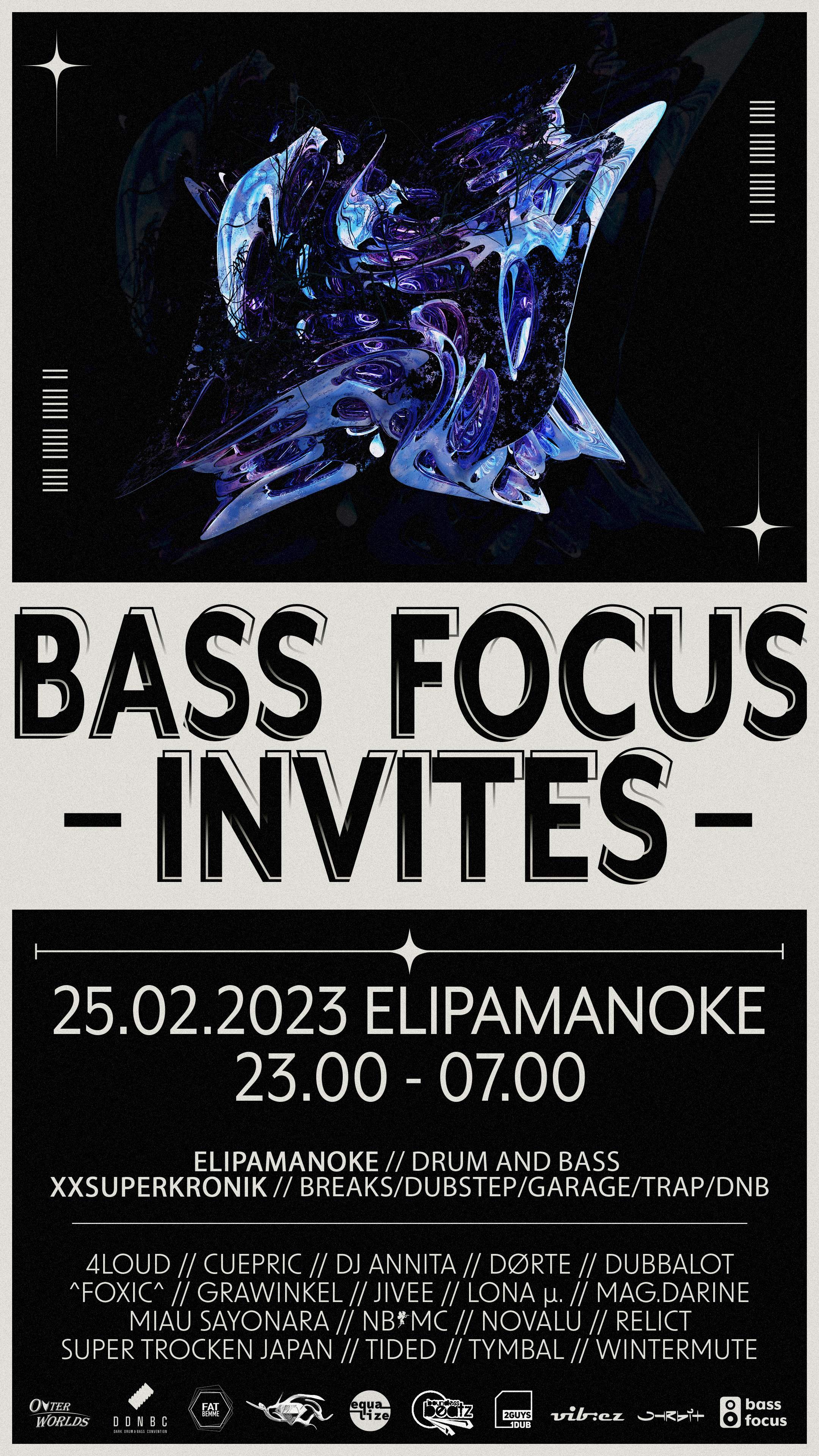 Bass Focus Invites - Página frontal