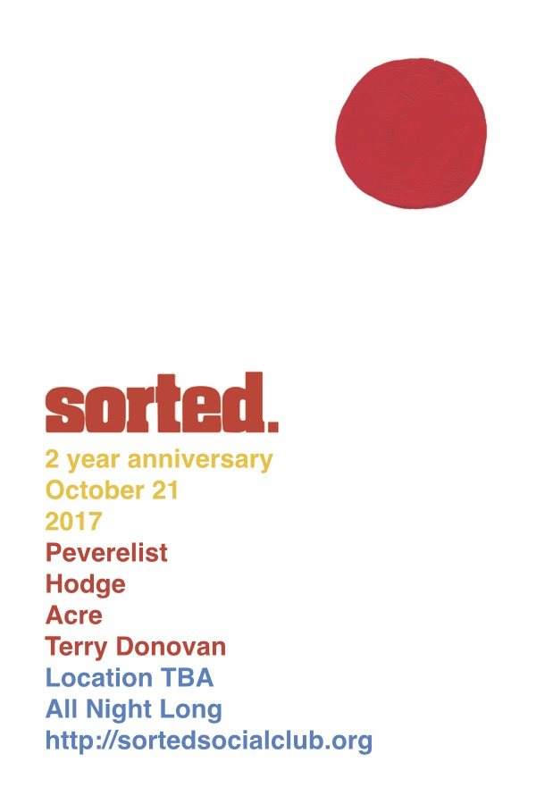 Sorted 2 Year Anniversary with Peverelist, Hodge, Acre & Terry Donovan - Página trasera