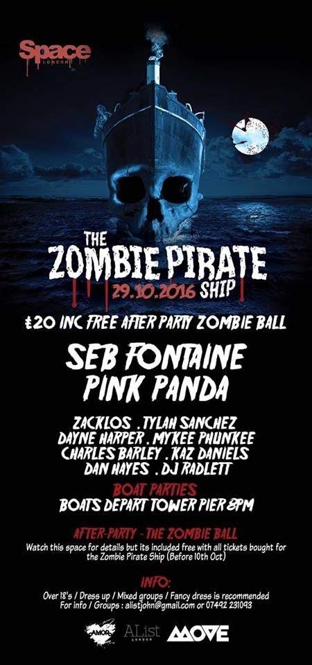 Zombie Pirate Ship + Free After-Party - The Zombie Ball - Página trasera