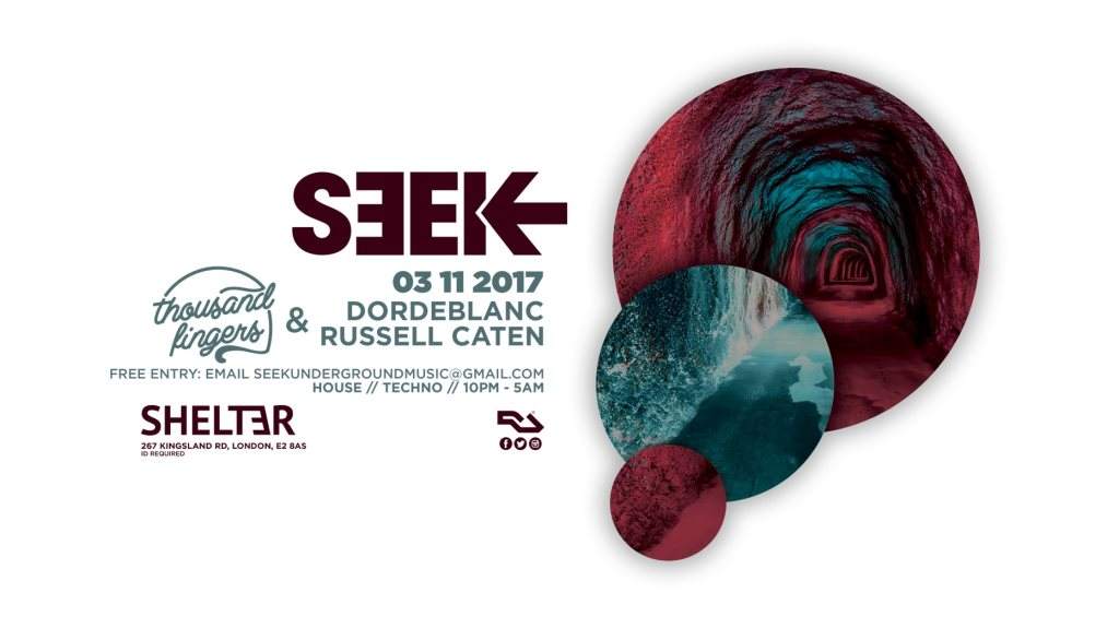 SEEK<-at Shelter Club, Dalston - 3/11/17 Feat. Thousand Fingers - Página frontal