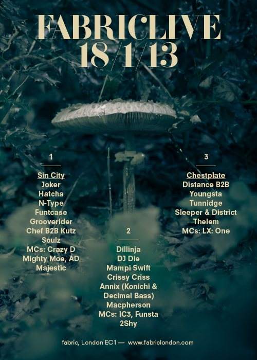 Fabriclive: Sin City & Chestplate - フライヤー表