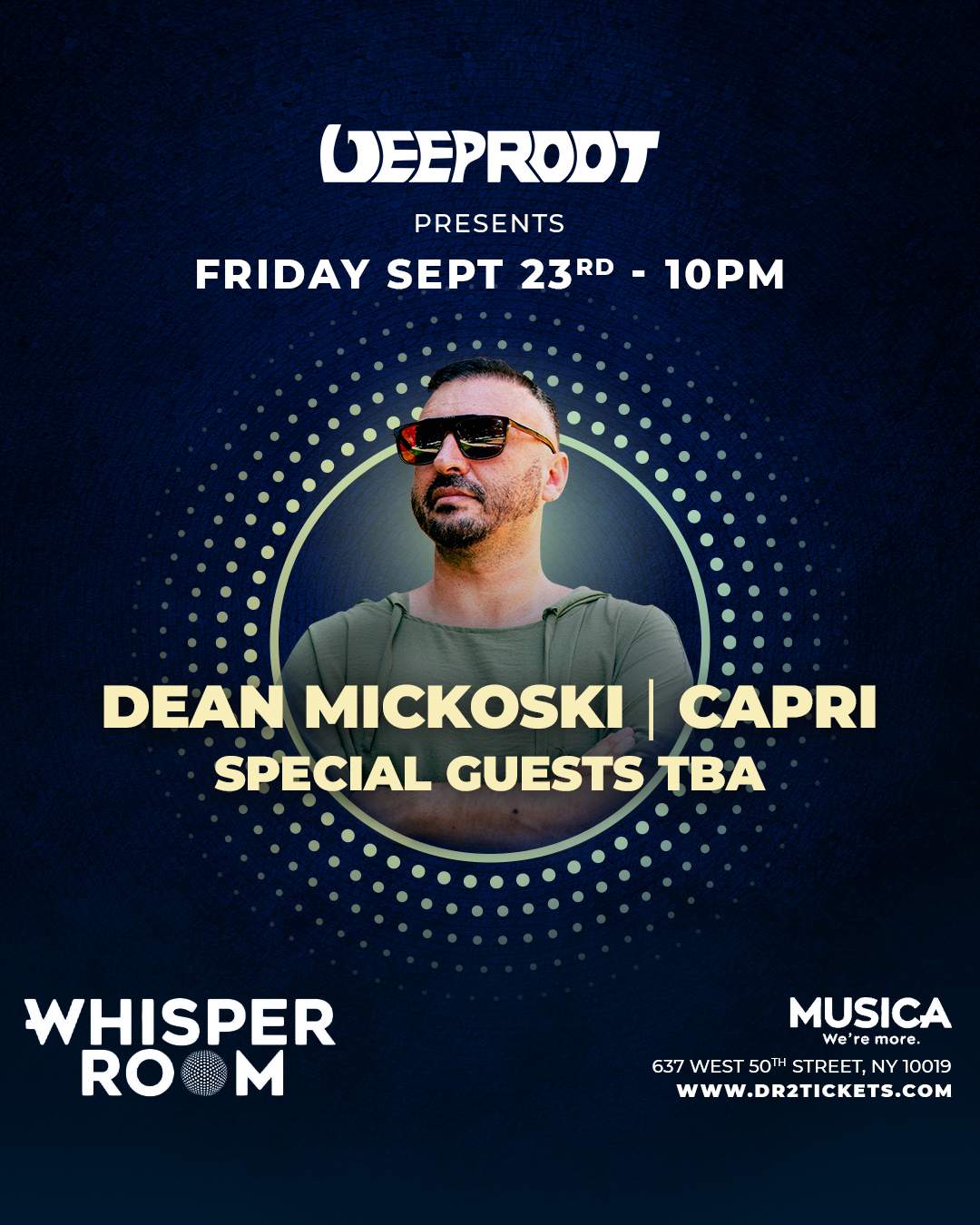 The Whisper Room at Musica Club feat. Dean Mickoski 9/23 - フライヤー表