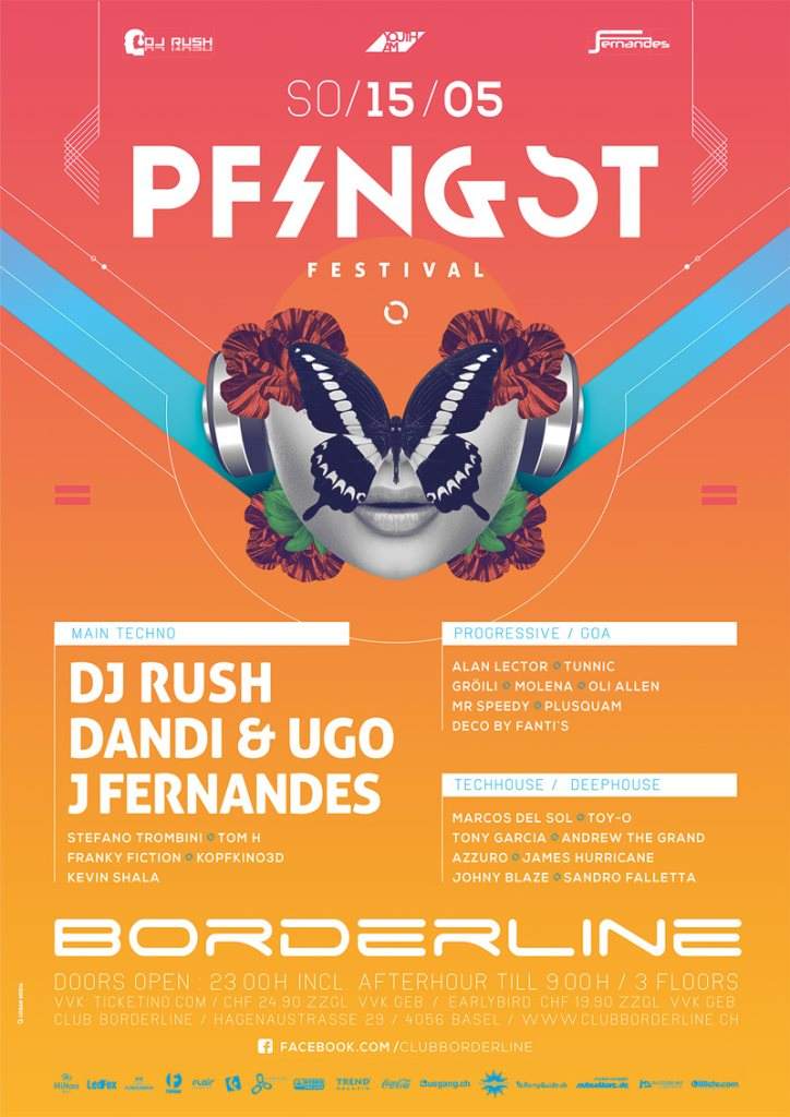 Pfingst Festival with DJ Rush, Dandi & Ugo & j.Fernandes - フライヤー表