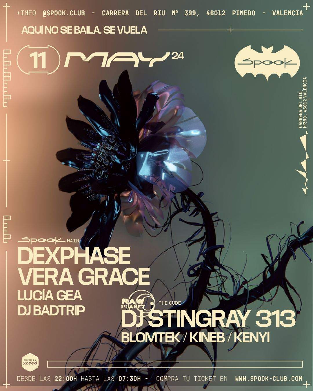 Dexphase + Vera Grace + DJ Stingray 313 - フライヤー表