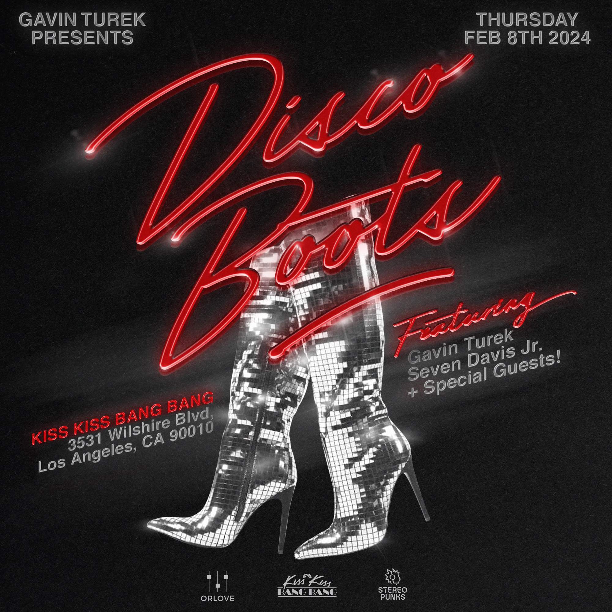 Disco Boots: presented by Gavin Turek - フライヤー表