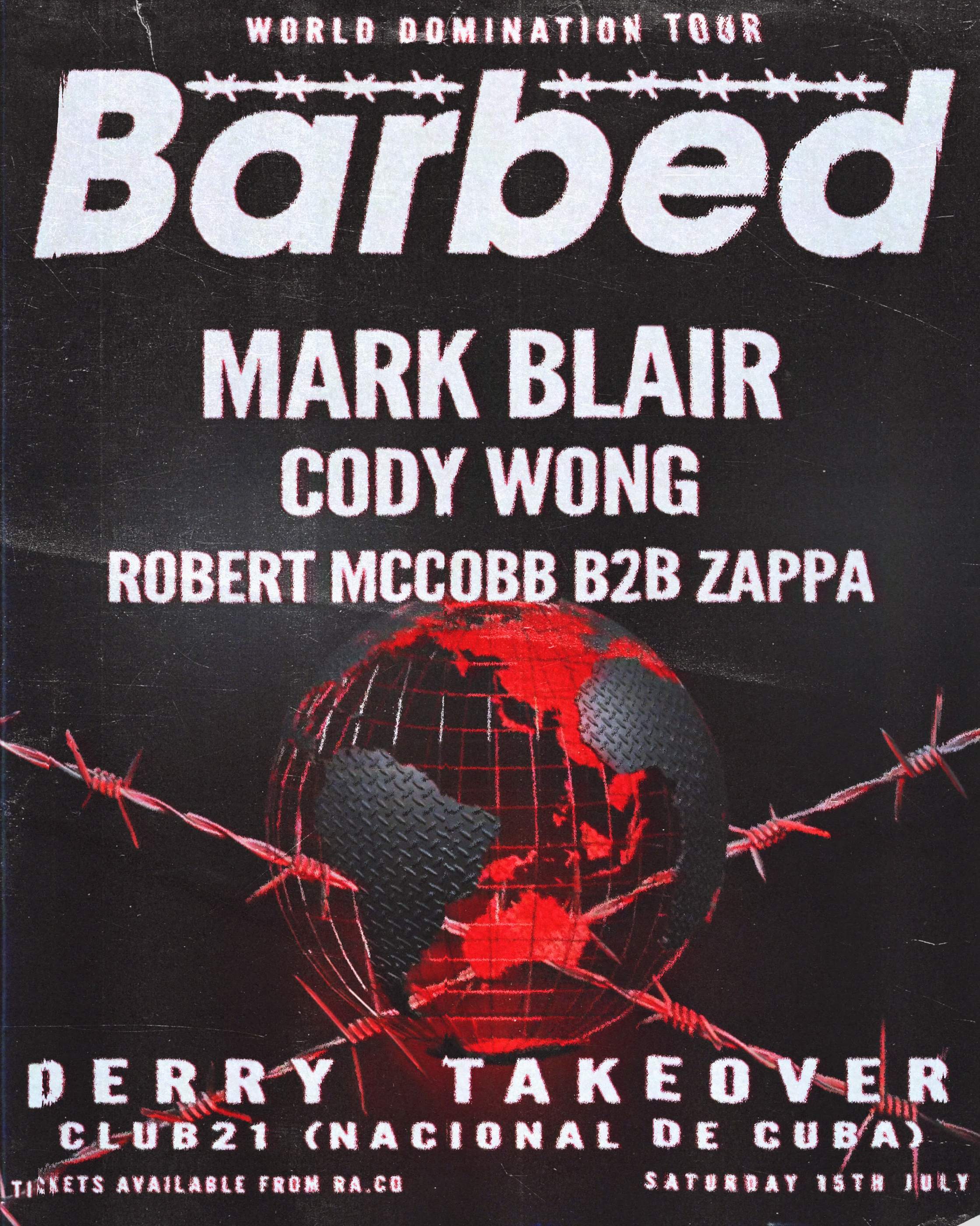 Barbed Worldwide - DERRY [MARK BLAIR, CODY WONG + MORE] - フライヤー表