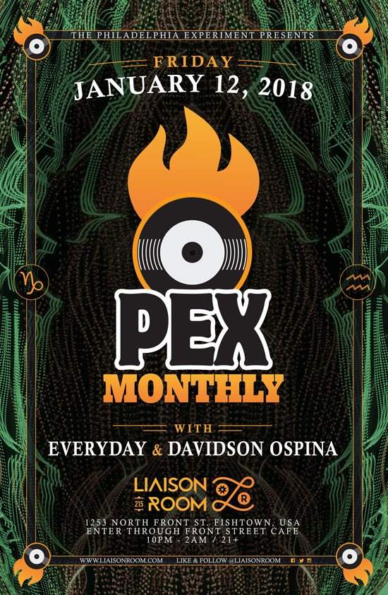 PEX Monthly with Davidson Ospina and DJ Everyday - Página frontal